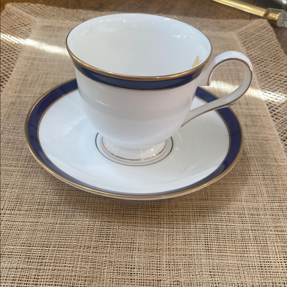 Lenox Federal Cobalt Teacup with Saucer